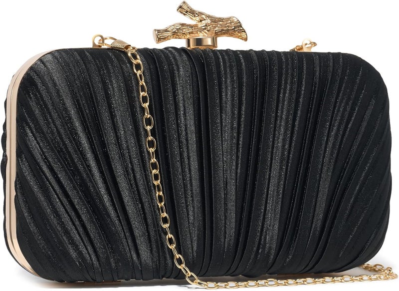 CHUNLI Clutch Purses for Women Evening/Wedding Chic Woven Bag Formal PU Leather Purse Designer Handbags for Women - Image 2